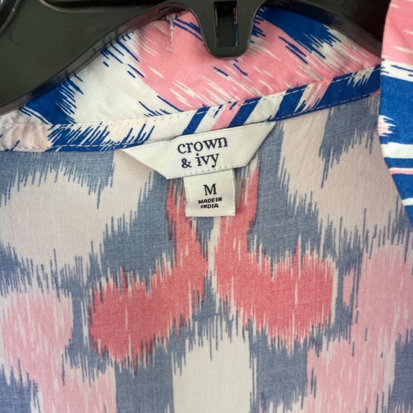 Crown and Ivy Blue/Hot Pink Ikat Midi Dress - Picture 2 of 2